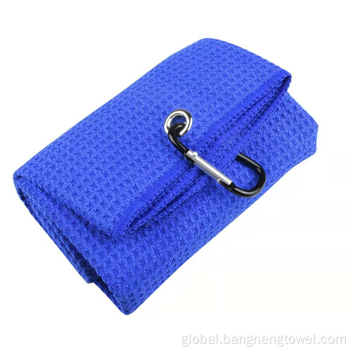 Waffle Golf Towel Custom Golf Sports Accessories Ball Golf Towel Manufactory